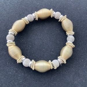 Stretchy Gold Silver Bracelet
